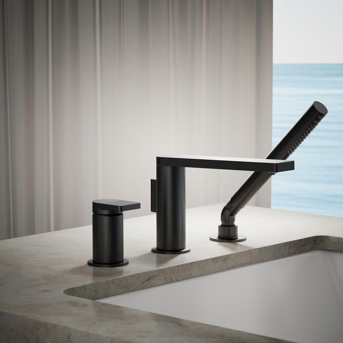 専用ページ Kohler 73078-4-BL 合成浴槽蛇口 マットブラック KOHLER 73078-4