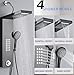 RTTWYYUU Shower Panel Tower System,Rain Shower Head Rainfall Waterfall Shower,Handheld High Pressure Rain Massage System(Black)