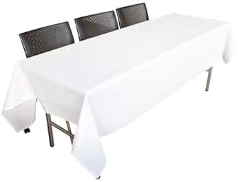 2枚組x4セット 152×259cm amazon 洗えるテーブルクロス 白 Amazon｜テーブルクロス 長机用 [2枚セット] ( 日本製 / 120