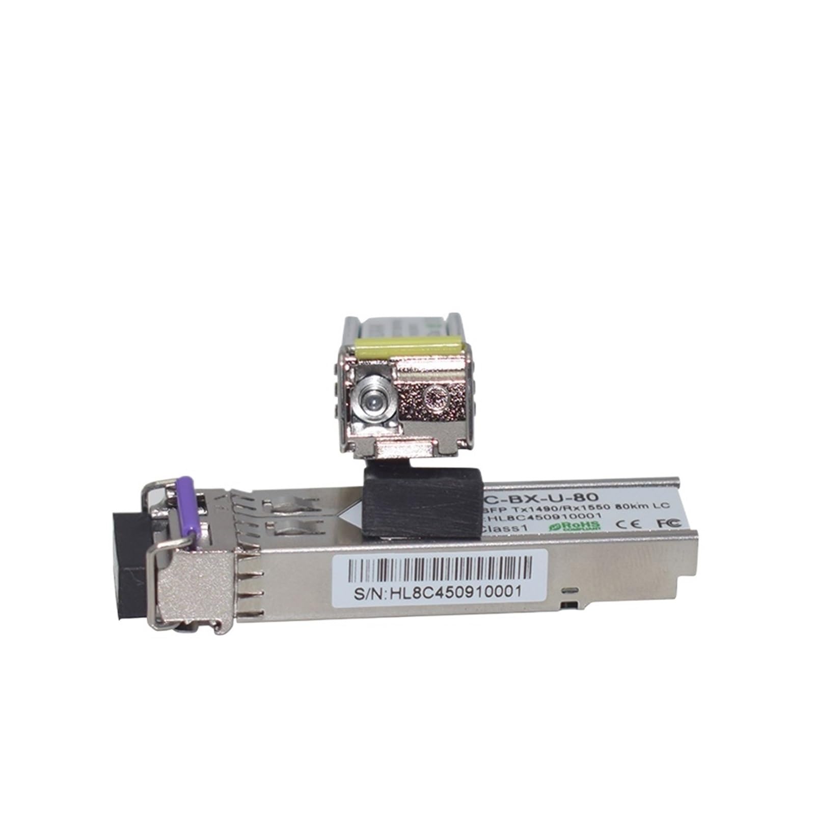 Émetteur-récepteur Simple de connecteur de la Fibre 1.25Gb 1490/1550nm DDM LC Simplex de 80km SFP(1Pair 80km)