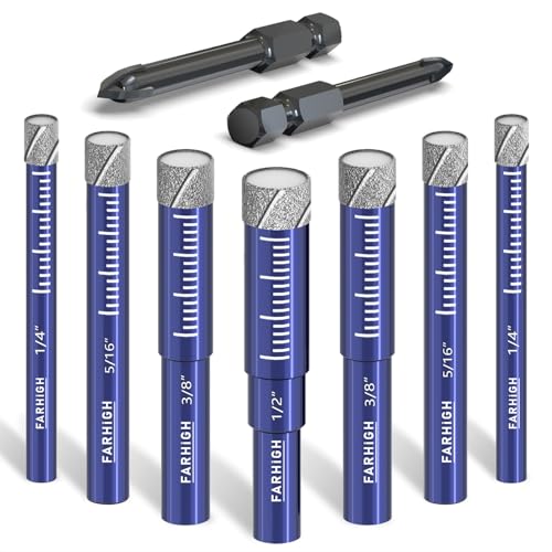 9Pcs Diamond Drill Bit Set for Various Materials
