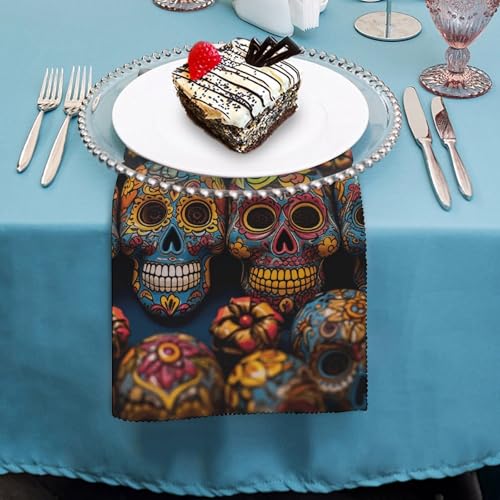 Servilletas de Tela Sugar Skulls 18x18 Pulgadas Pack 2 miniatura 4