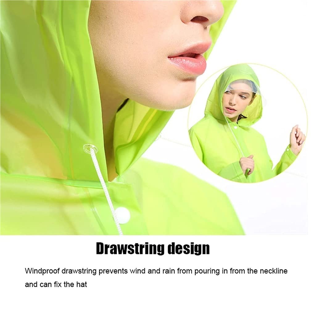 Chubasquero Chubasquero Largo para Parejas con Capucha, 2 Uds. Poncho De Lluvia con Capucha De EVA Reutilizable para Senderismo Camping Ponchos De Lluvia Impermeables(XL)