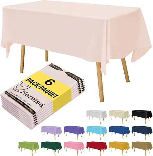 Miniatura 203 de Mantel desechable de alta calidad, paquete de 12, manteles de 54 x 108 pulgadas para fiestas, manteles decorativos para mesas rectangulares, mantel