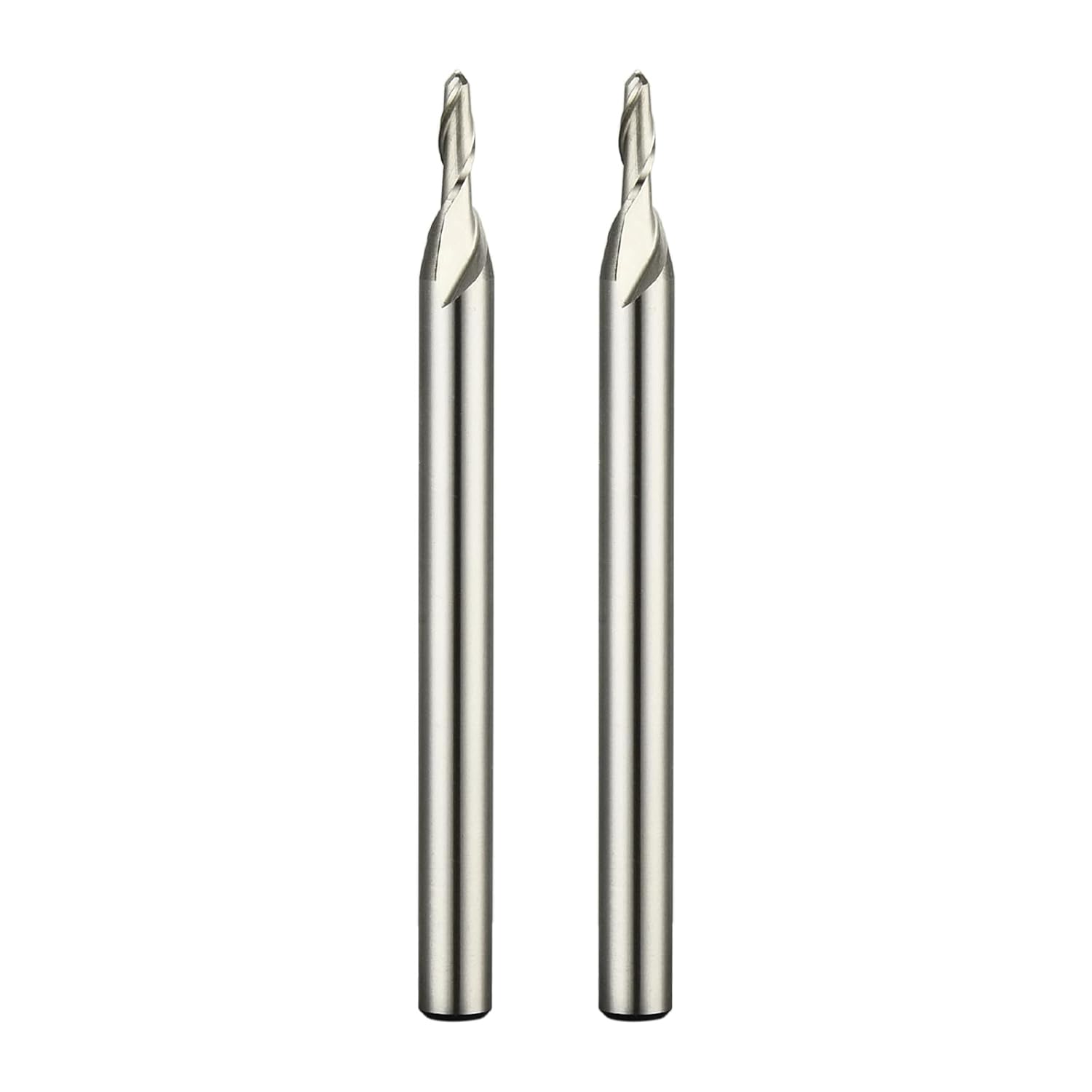 R0.5 2-Flute Ball Nose End Mill HSS Straight Shank 3D Engraving Bit for Mold Making DRINYOUNG (R0.5 2pcs)