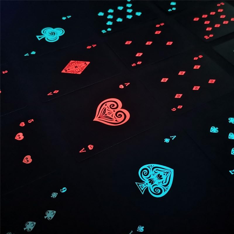 Naipes de poker fluorescentes Dragon Roar miniatura 6