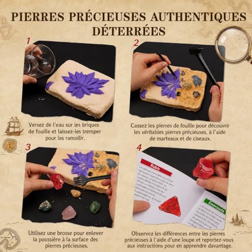 National Geographic Kit de fouille de pierres précieuses géantes
