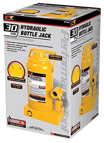 Image of Performance Tool W1636 30 Ton Heavy Duty Hydraulic Bottle Jack