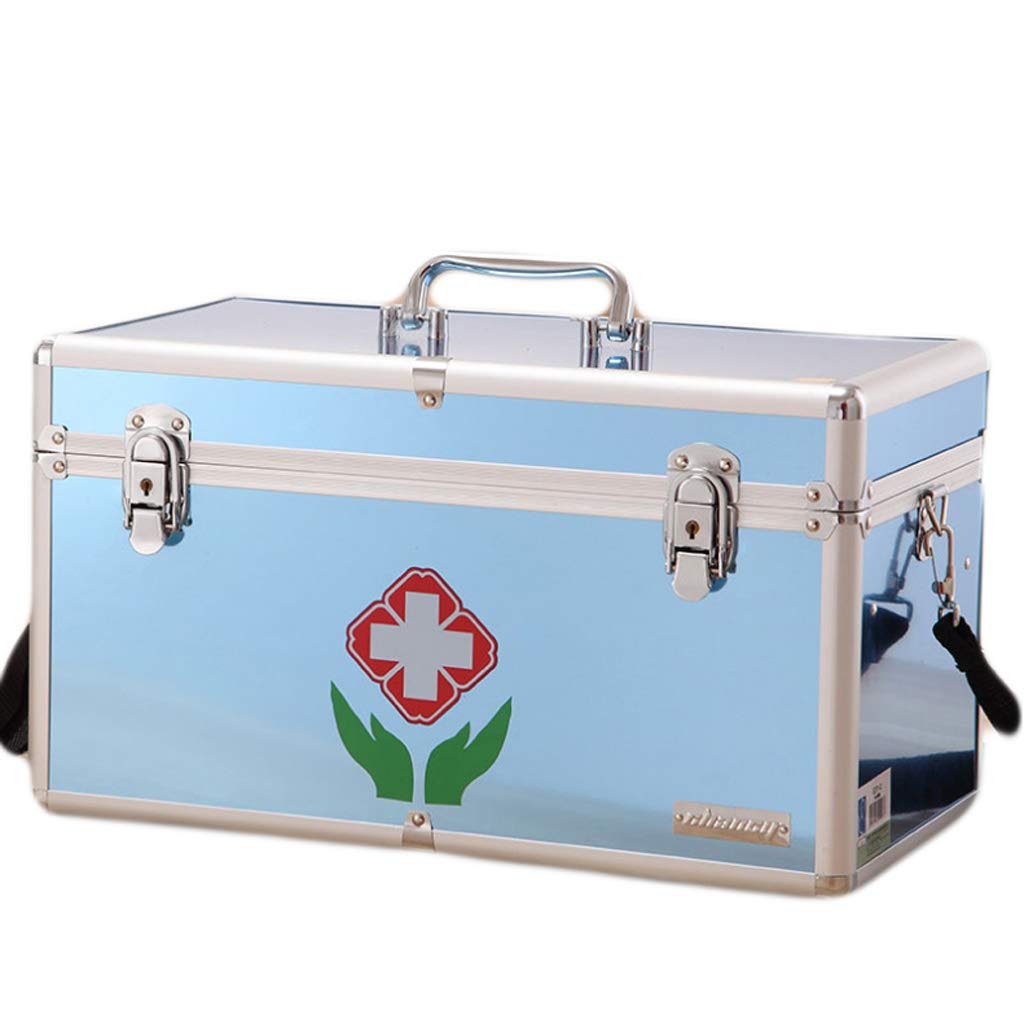 XMING Medicine Chest Multi-layer Medical Box for Household Medical Box Family Medicine Cabinet (Color : Blue, Size : 405 * 220 * 230mm)