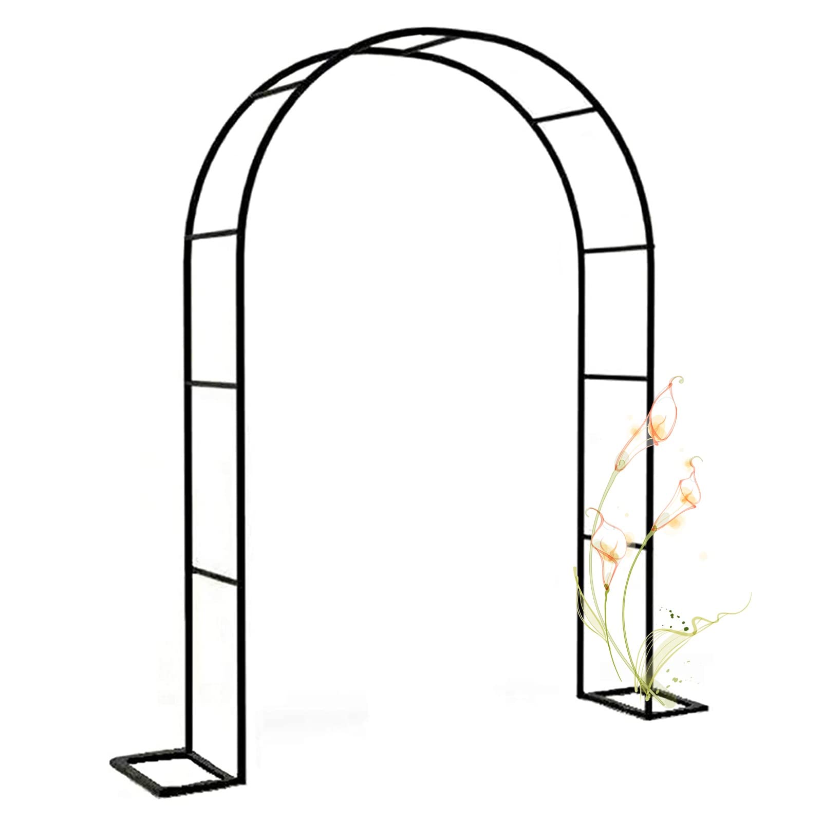 Arche de jardin en métal avec treillis résistant aux intempéries pour plantes grimpantes, parfait pour les décorations de mariage et de fête (120/140/180/200/350 cm)