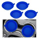 Ohleats 4 PCS Car Cup Coaster, 2.75 Inch Silicone Non-Slip Auto Cup Holder Insert Coasters, Universal Recessed Drink Cup Mat for Most Vehicles, Interior Decor Car Accessories (Navy Blue)