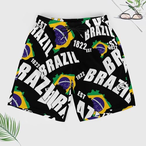 Brazil Flag Brasil Men's Board Shorts Swimsuit Beach Pants Swimwear Bathing Suits3