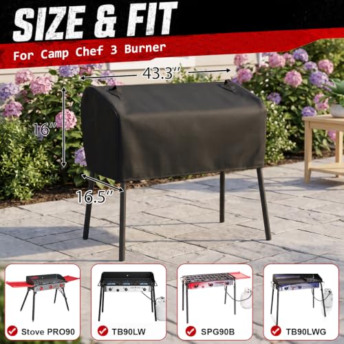 Image of Utheer 3 Burner Stove Cover for Camp Chef PRO90X TB90LW TB90LWG SPG90B