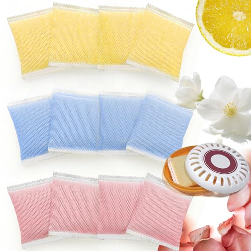 Image of NewKe 12 Pack Diaper Pail Deodorizer Refills for Puck Baking Soda Cartridge | Diaper Pail Odor Absorber Carbon Filter Replacement Compatible with Munchkin Step and Pall Diaper Pail