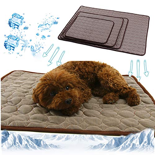AOFITEE Dog Cooling Mat, Pet Self Cooling Pad for Large Dogs, Washable Breathable