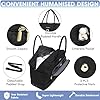 Large-Women-Travel-Duffle-Bag-Carry-on-Overnight-Bag-Weekend-Travel-Duffel-Tote-Bag-Yoga-Gym-Bag-with-Wet-Pocket-Toiletry-Weekender-Overnight-Bag-for-Travel-Business-Trips-Sport-Hospital-Black Large Women Travel Duffle Bag - Carry on Overnight Bag Weekend Travel Duffel Tote Bag Yoga Gym Bag with Wet Pocket Toiletry Weekender Overnight Bag for Travel Business Trips Sport Hospital Black