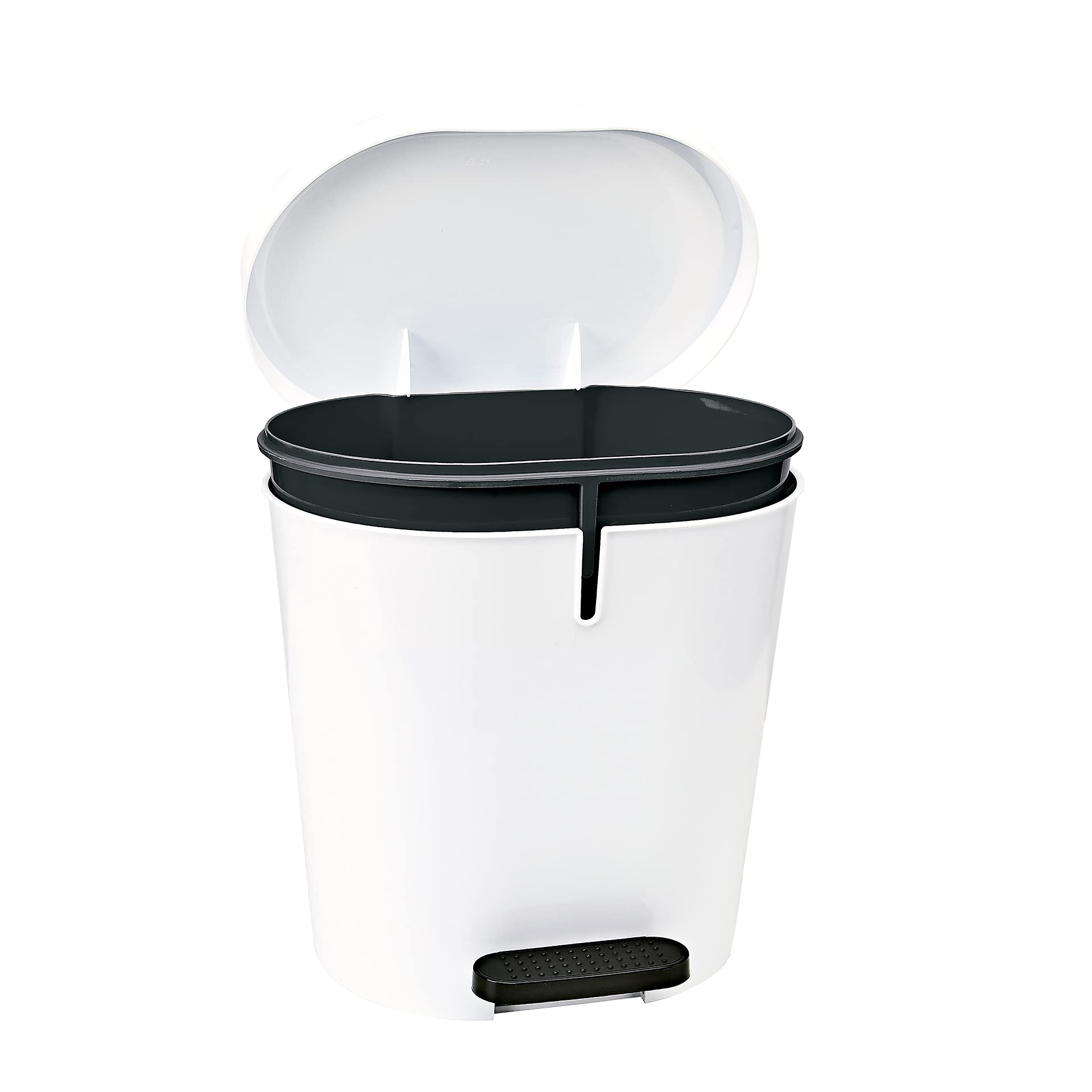 Poubelle à pédale ronde polypropylène blanc 20 L Poubelle à pédale ronde polypropylène blanc 20 L