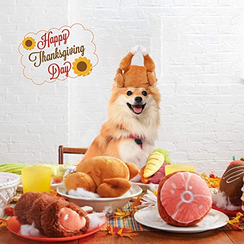 Sombrero de pavo para gato y perro pequeño miniatura 7