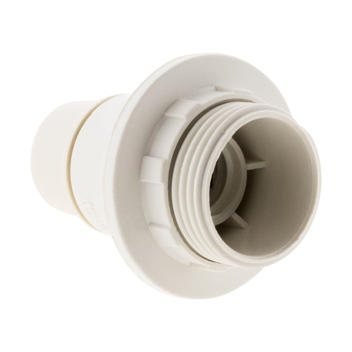 Zenitech - Oprawka Lampy E14 z Prostym Pierścieniem Noname 140712 - Biała - Gładkie Wykończenie - Maksymalne Napięcie 250V - Maksymalny Prąd 2A - Idealna do Oświetlenia Wewnętrznego - Łatwa Instalacja