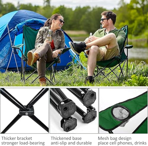 Image of ZYNTO Foldable Camping Chair | Lightweight Outdoor Chair for Travel, Hiking, Fishing & Garden | Portable Picnic Chair with Armrest, Cup Holder & Carry Bag(Multicolor) (ST-03)