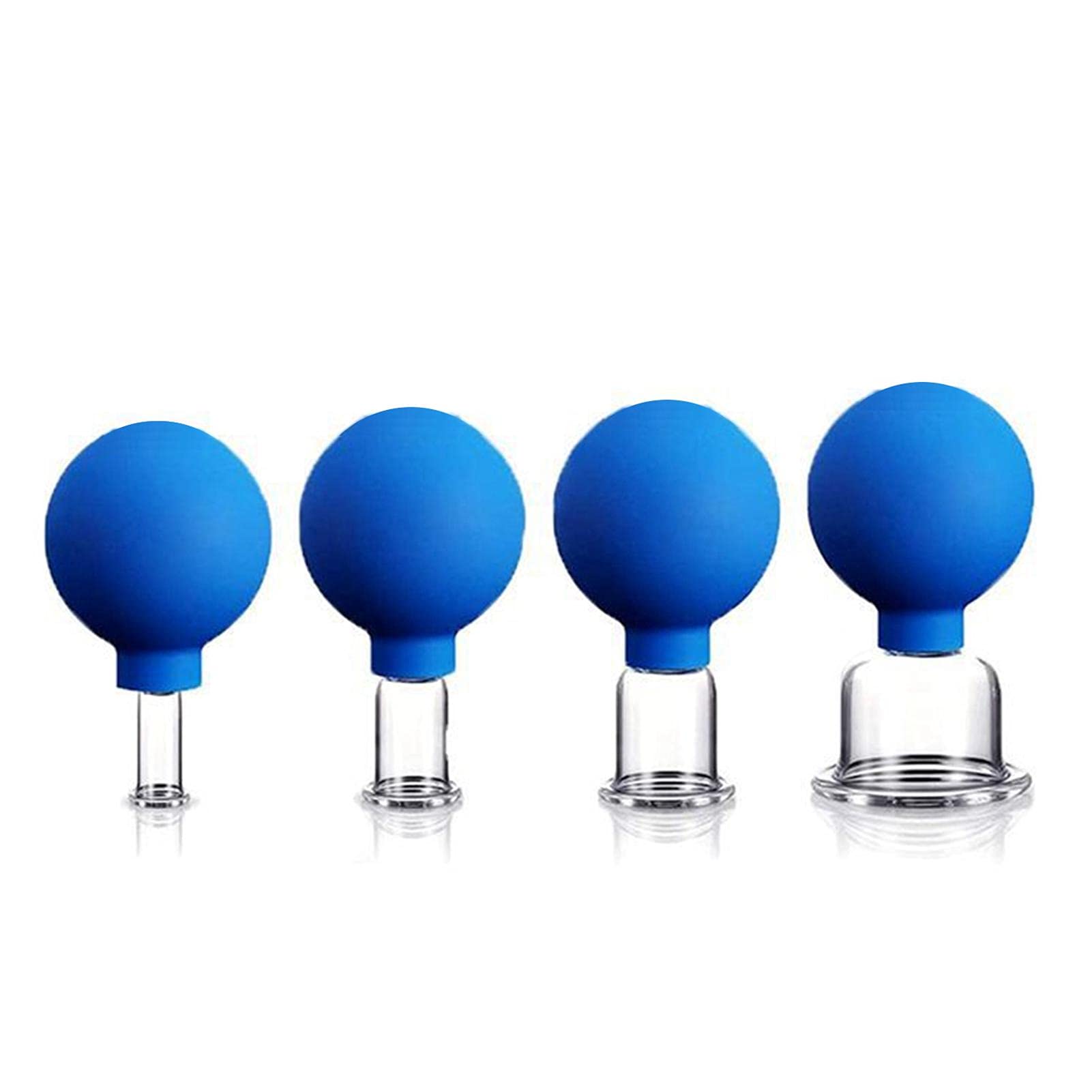 Amazon.co.jp: 4個カッピング療法セット、ガラス面カッピングセット