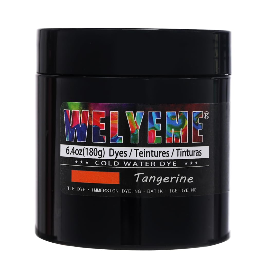 Cold Water Dye, Tie Dye Powder, Fabric Dye Powder for Clothes (Tangerine)