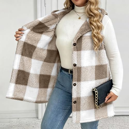 Sweater Vest Women Soft Warm Button Down Fuzzy Light Weight Jackets - image 9
