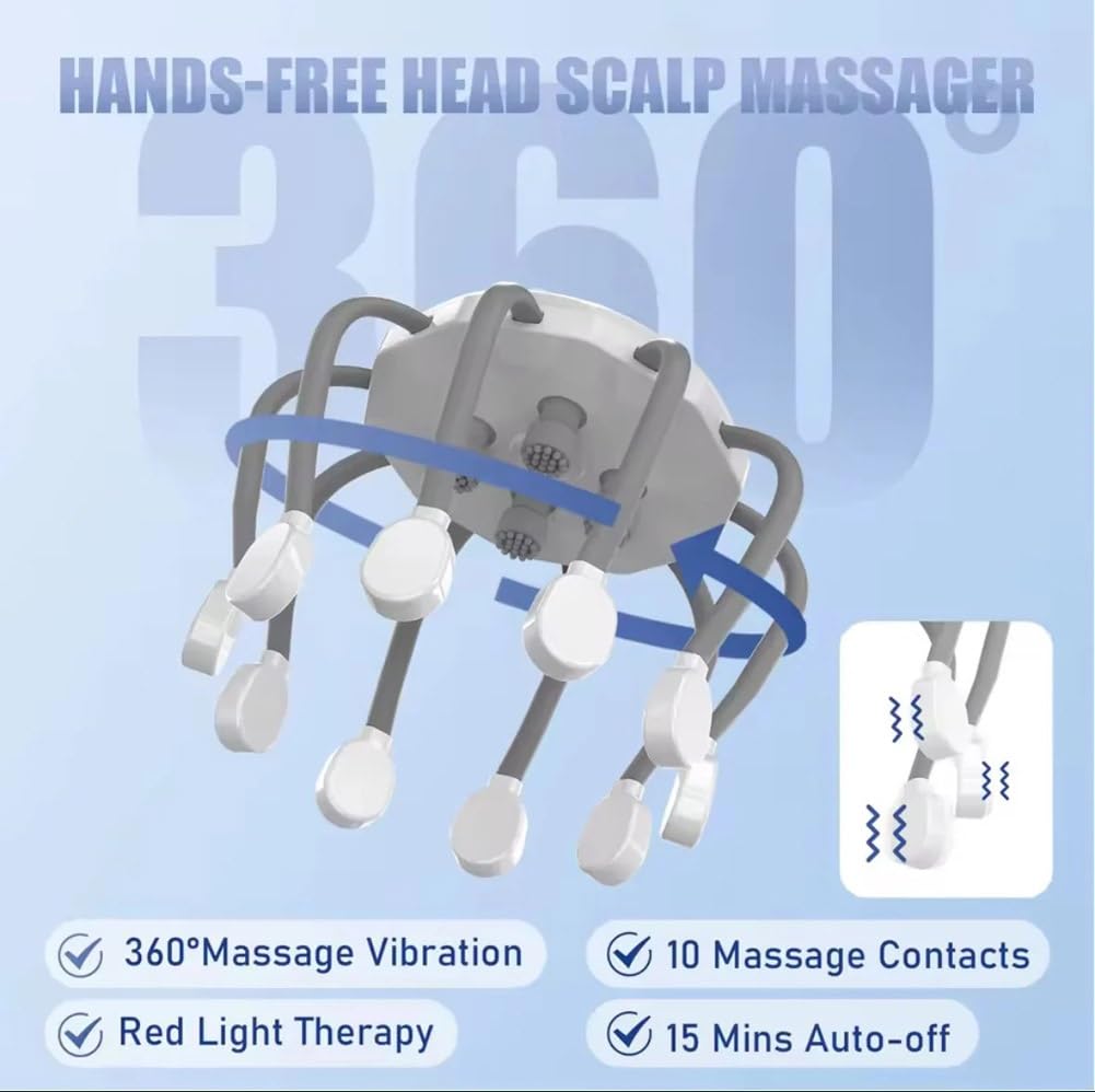 Masseur de Tte For Soulager Les Migraines avec Musique, The Vibra Calm, Masseur de Maux de Tte For Migraines avec 20 Points de Vibration, Masseur de Tte lectrique For Cuir Chevelu(Noir,Standard) : Masseur de Tte For Soulager Les Migraines avec Musique, The Vibra Calm, Masseur de Maux de Tte For Migraines avec 20 Points de Vibration, Masseur de Tte lectrique For Cuir Chevelu(Noir,Standard) :