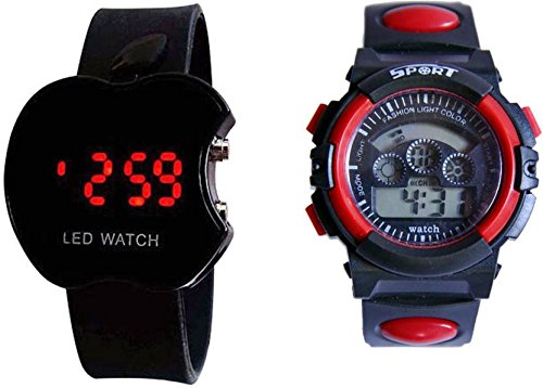 Rokcy Digital Multi-Colour Dial Boys Watch - Apple Led Bl & kids Red