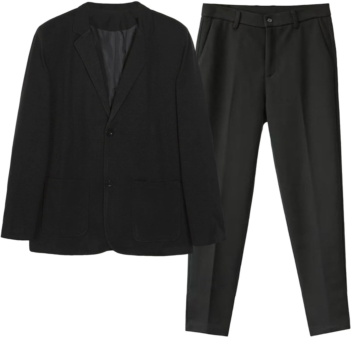 [HongzyFirm] スーツ メンズ パンツスーツ スリム 上下 2点セット セットアップ スラックス テーラードジャケット フ