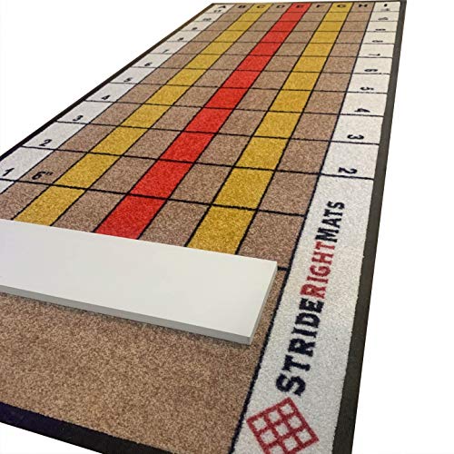 Baseball/Softball Dual Purpose Instructional Pitching Mat | Mound Overlay Stance & Stride Throwing Trainer with Power Lanes & Pitching Rubber | Beginning Pitcher | Stride Right Mats - Thumbnail 3