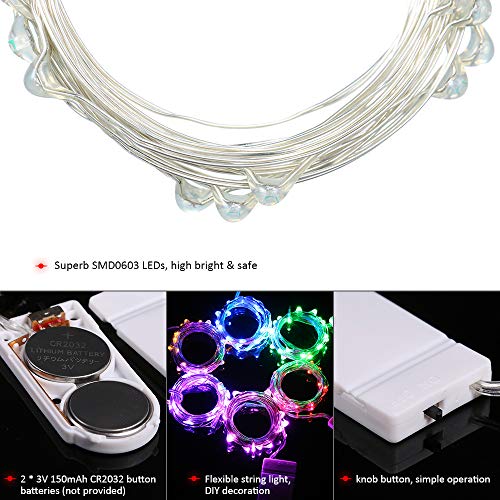 Sazoley Led Fairy Starry Copper Wire String Battery Operated Powered Ip65 Water Resistance Extra Flexible Bendable Light Strip For Holiday Festival Decorations #TOP6