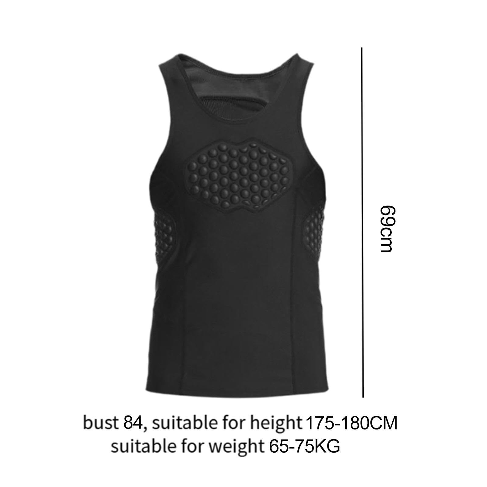 F Fityle Gilet Imbottito da Uomo, Gilet Protettivo per Le Costole del Torace, Traspirante, ad Asciugatura Rapida, Comoda Camicia Protettiva Imbottita, per