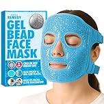 Perfect Remedy Face Ice Pack, Reusable Hot & Cold Ice Face Mask, Gel Compress for Helping with Puffy Eyes and Swelling Conditions, Facial Spa Cooling Mask for Women and Men (Blue)