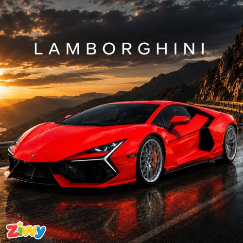 Image of Red Remote Control Car Toy | Lamborghini | Rechargeable Remote Control Car | 2.4G Remote Control | High Speed | 100m Range | LED Headlight | High Speed | Birthday Gift for Kids