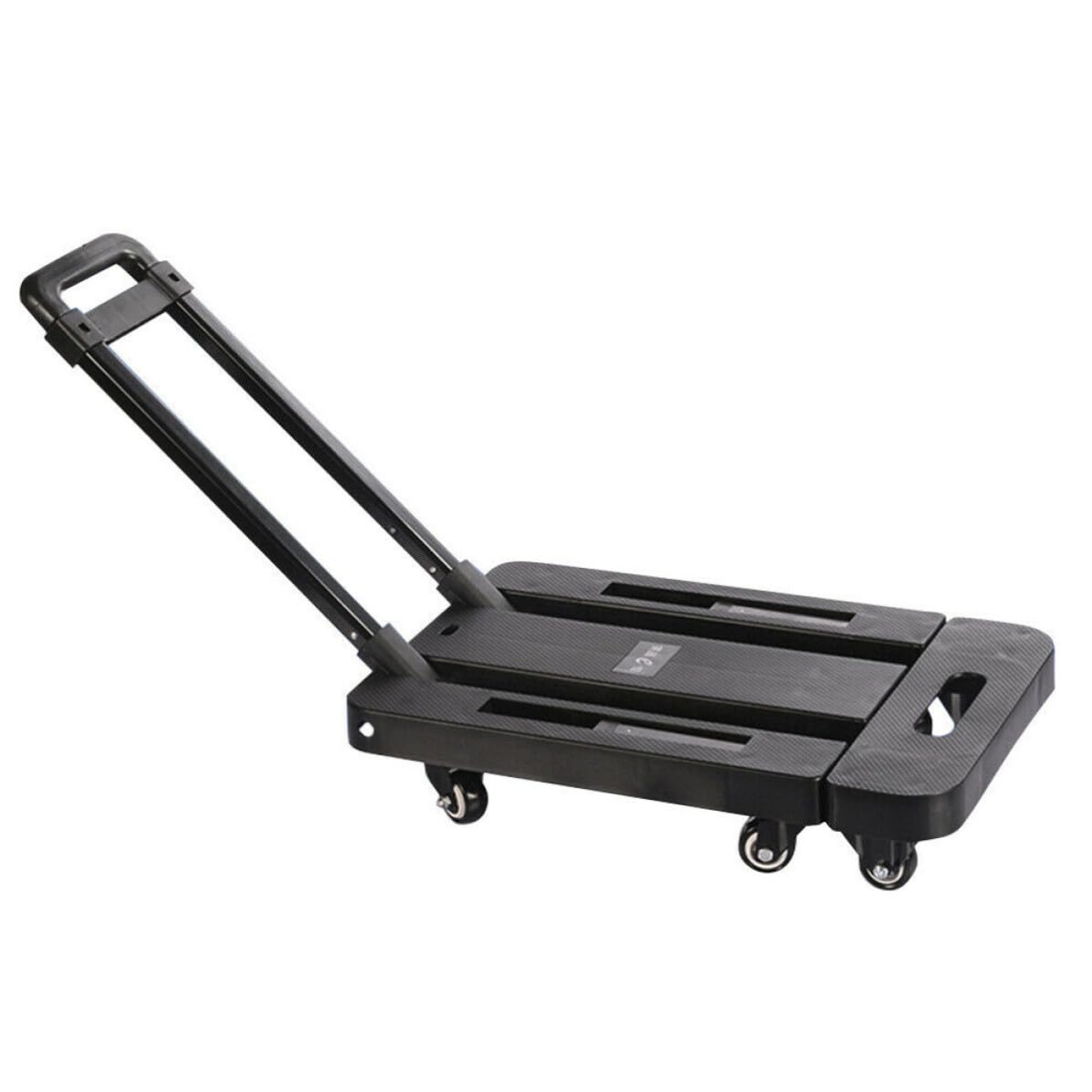 Carrito palanca giratoria negro de oficina con ruedas silenciosas de doble cojinete