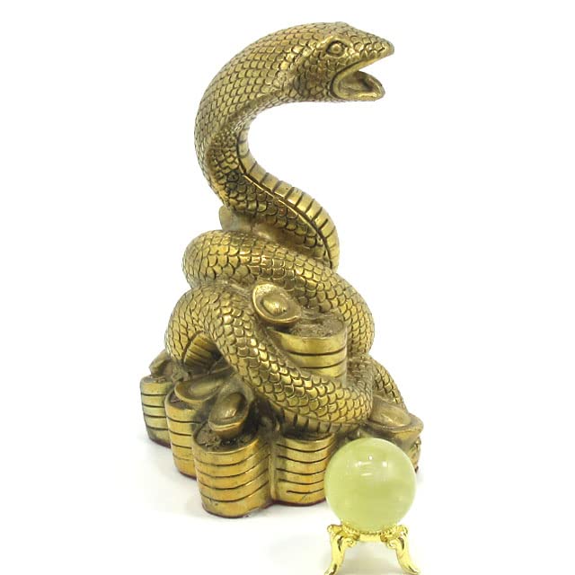 希少 蛇 水晶 古銭 開運 金運 風水 置物 オブジェ 金属製 希少 蛇 水晶 古銭 開運 金運 風水 置物 オブジェ 金属製
