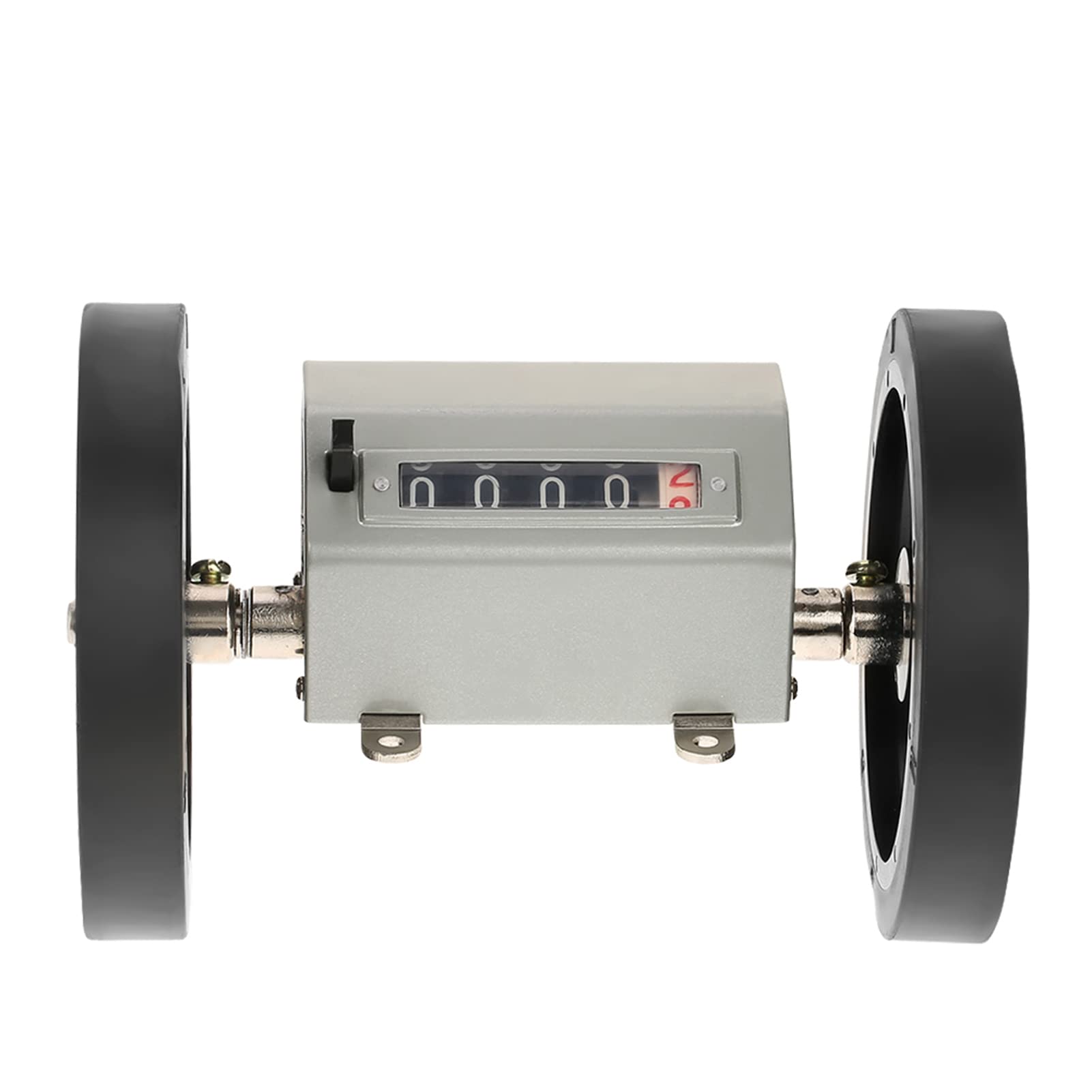 Compteur de Mesure Mètres Corde Câble Longueur Compteur Métal 1Pc Roue Roulante 5 Chiffres 0 9999.9 Longueur Compteur Vitesse Maximale 350 Tr/min Gris Réinitialiser