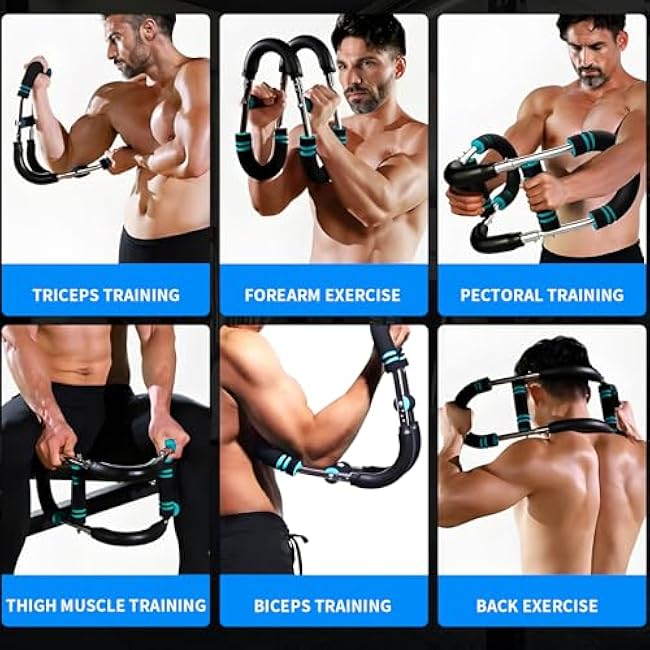 Twister Arm Exerciser, Adjustable Chest Expander, arm Exerciser, Shoulder Muscle Training, Portable Spring Resistance for Home Fitness