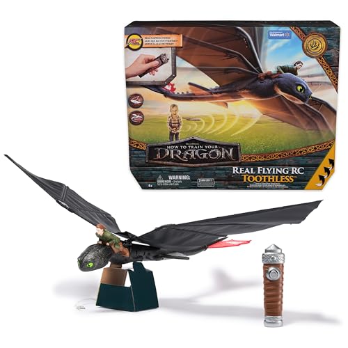 DreamWorks Dragons - How to Train Your Dragon - Krokmou Flying Figure 76 cm - Radio Controlled Figure with Flying Wings and Adjustable Tail -...