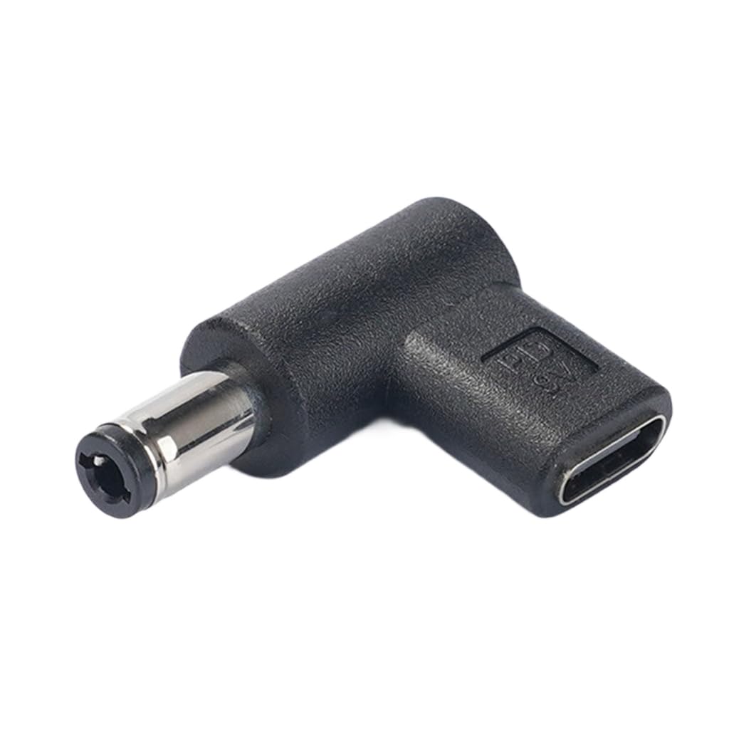 Elnwnnkc Female USB C to Male DC5.5x2.1mm/5.5x2.5mm Adapter 90 Degree Charging Connector for Phones Laptops Routers