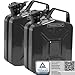 Produktbild Oxid7 2X Benzinkanister Kraftstoffkanister Metall 5 Liter schwarz mit UN-Zulassung - TÜV Rheinland Zertifiziert - Bauart geprüft - für Benzin und Diesel