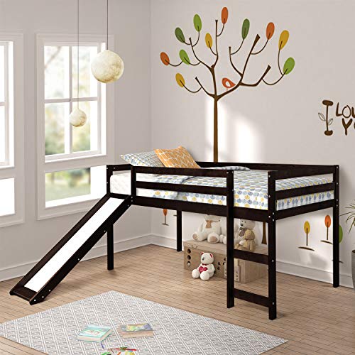 Xiao Tian Kids Loft Bed with Slide, Multifunctional Design,...