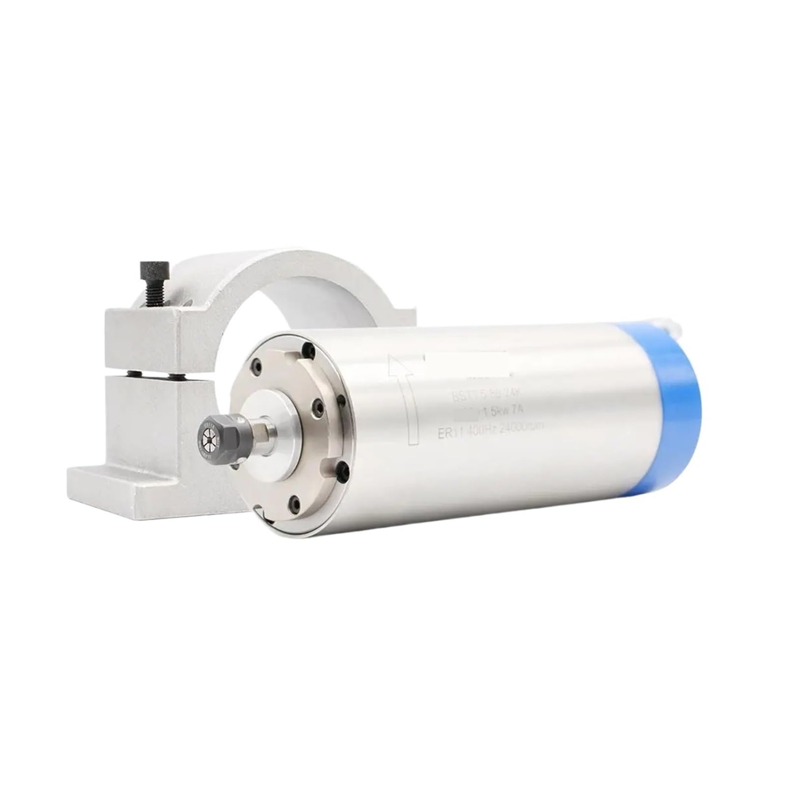 Moteur Broche refroidie par Eau 1,5 KW ER11 CNC avec collier 80 mm