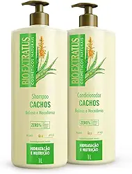 Kit Cachos Bio Extratus Shampoo e Condicionador 1L Hidratação Intensa