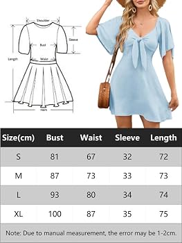 BSLVWG Abito Estivo Donna Plus Size – Scollo A V Profondo Con Papillon – Morbido E Leggero