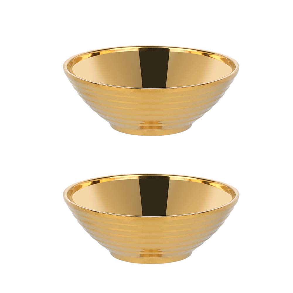 Bol à soupe en acier inoxydable doré de 18 cm pour une table élégante