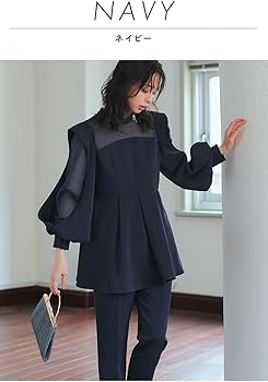 Amazon | [ルイ ルエ ブティック] スリットスリーブ ペプラム トップス