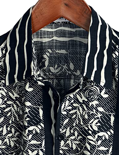 Image of VATPAVE Mens Casual Hawaiian Floral Shirts Short Sleeve Button Down Tropical Shirts Beach Summer Shirts