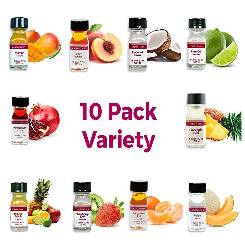 Aceites LorAnn DRAM 10u00a0Unidades FF # 2u00a0Frutas Sabor (Paquete de 10), 1u00a0DRAM